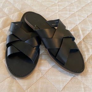 NWOT Madewell Boardwalk Woven Sandals - Black